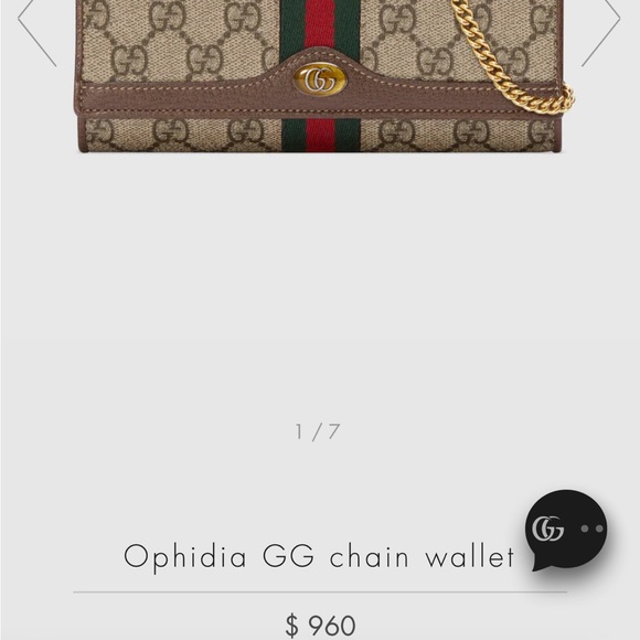 BRAND NEW Gucci Ophidia GG Chain Wallet w/ Box & Dust Bag - Picture 5 of 5